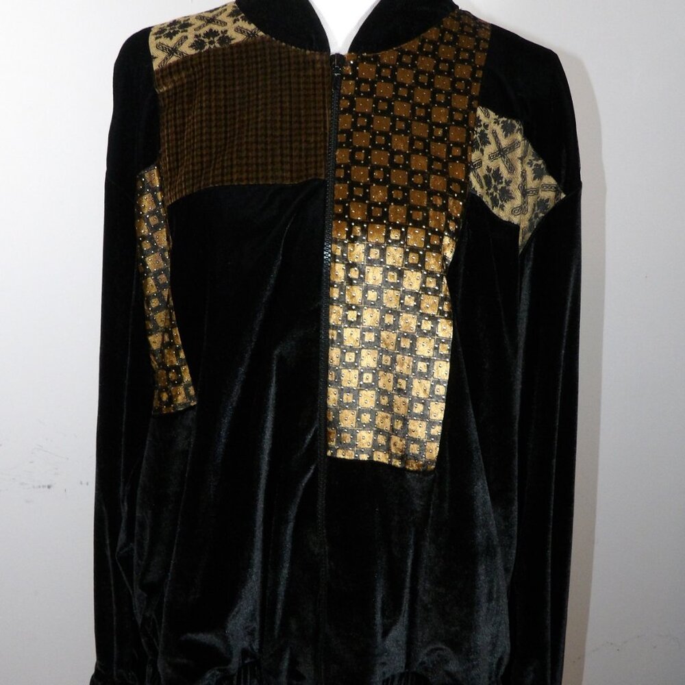 Y2K City Girl  Nancy Bolen  Velour Jacket - Picture 3 of 6